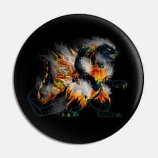 Burning Godzilla Pin