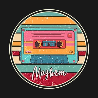 Personalized Mayhem Name Vintage Styles Camping 70s 80s 90s T-Shirt