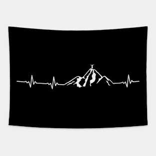 Camping heart bit Tapestry