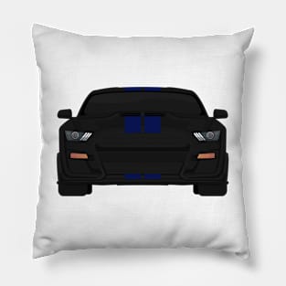 Shelby GT500 2020 Shadow-Black + Kona-Blue Stripes Pillow