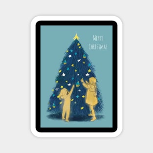 Merry Christmas Ukraine Magnet