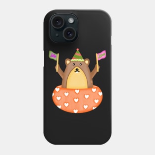 Cute groundhog with love and life flags Phone Case