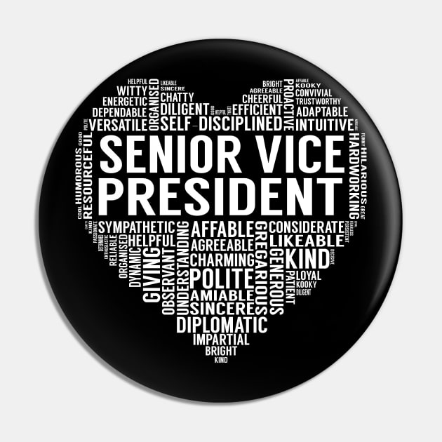 Senior Vice President Heart Pin by LotusTee