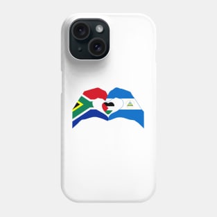 We Heart Palestine & South Africa & Nicaragua Patriot Flag Series Phone Case