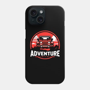 Jeep Wrangler Adventure Bright Red Phone Case