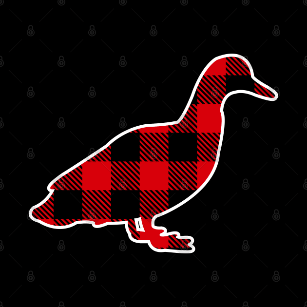 Duck Red Plaid Pattern Christmas Pajama Funny Gift by norhan2000