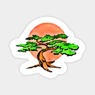 Miyagi Bonsai Tree Drawing Magnet