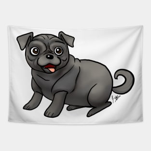 Dog - Pug - Black Tapestry