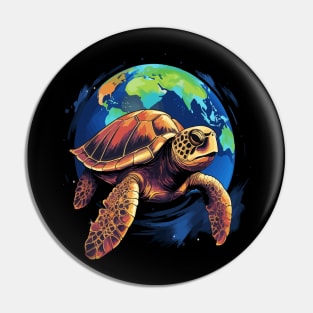 Sea Turtle Earth Day Pin