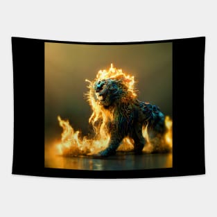 Fire Lion Version 2 Tapestry