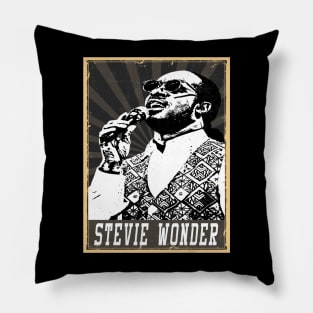 80s Style Stevie Wonder Pillow