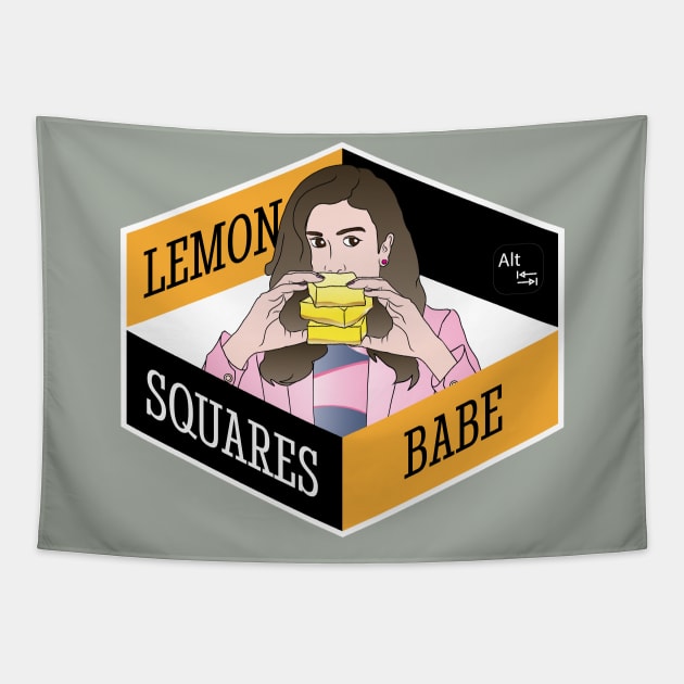 Kim’s Convenience Shannon Lemon Squares Babe Tapestry by AltTabStudio