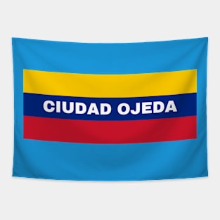 Ciudad Ojeda City in Venezuelan Flag Colors Tapestry