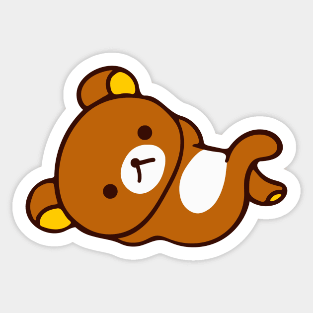 Rilakkuma cartoon name sticker (small)