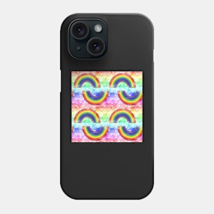 Rainbows With Rivets And Clouds Phone Case