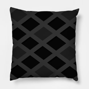 Black textured checked background Pillow