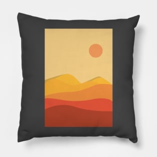 Sunny desert illustration Pillow