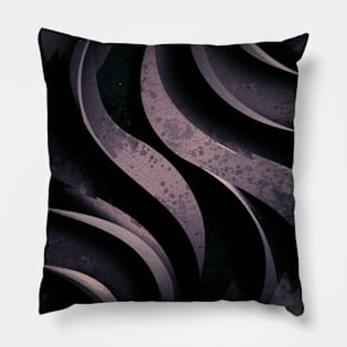 smooth metal lines pattern Pillow