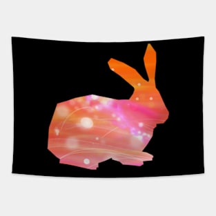 Pink abstract bunny Tapestry