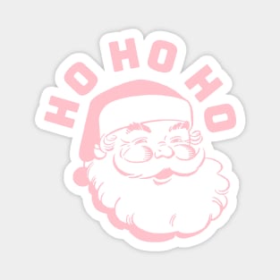 Retro vintage Santa Claus design - HO HO HO - Pink version Magnet