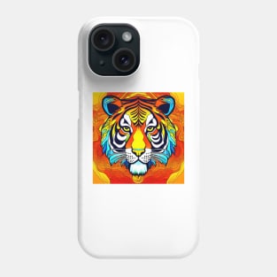Psychedelic Art Tiger Head Phone Case