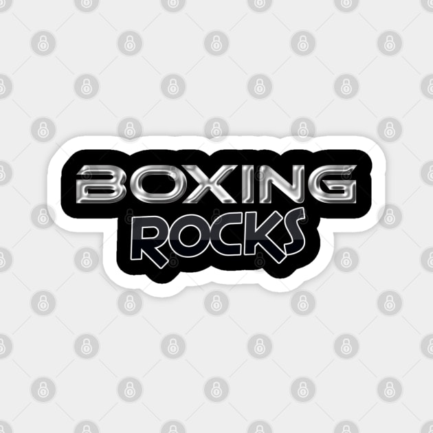 Boxing Rocks Boxing Fans T Shirt Magnet by JumpRopeaDope