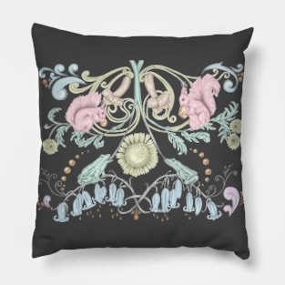 Woodland Squirrels and Bluebells Pillow