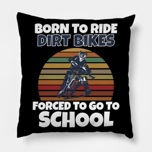 Born to Ride Dirt Bikes Pillow