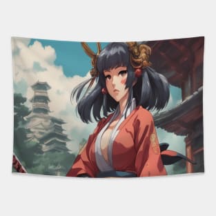 Samurai Girl Tapestry