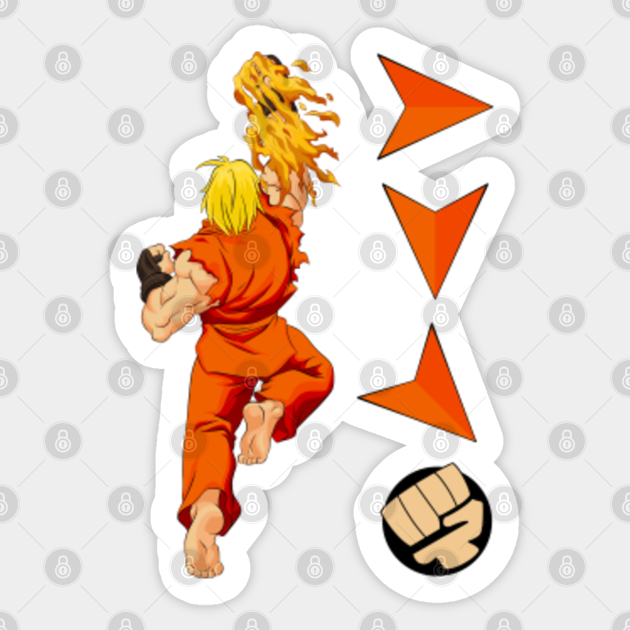 Shoryuken Street Fighter Sticker Teepublic