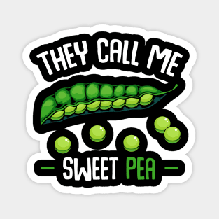 Peas - They Call Me Sweet Pea - Funny Saying Vegetable Magnet