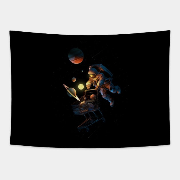 Space Cart Tapestry by nicebleed