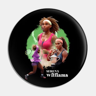 Serena Williams Cartoon Anime Pin