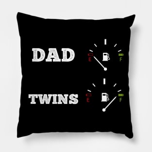 Funny dad father twins baby family gift idea Pillow