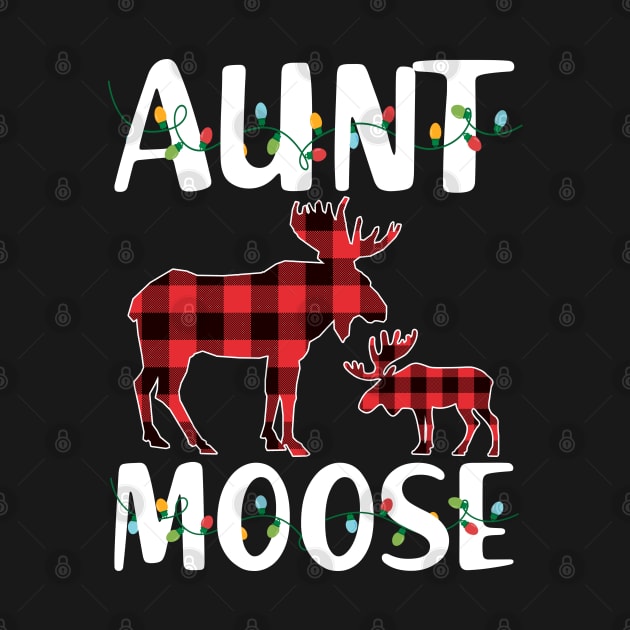 Red Plaid Aunt Moose Matching Family Pajama Christmas Gift by intelus