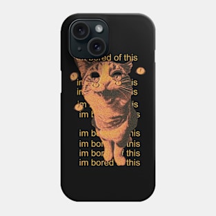 Weirdcore Aesthetic Cat Phone Case