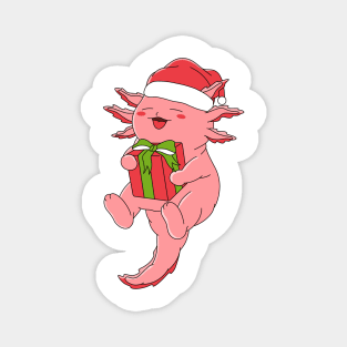 Christmas Axolotl Magnet