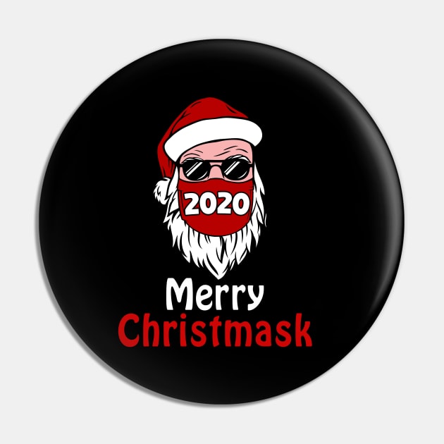 Merry Christmask 2020 Masked Santa For Christmas Pajamas Family Xmas Pin by Herotee