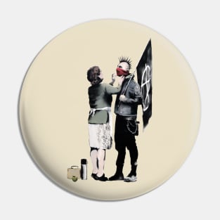 Banksy Anarchists Mothers Day Pin