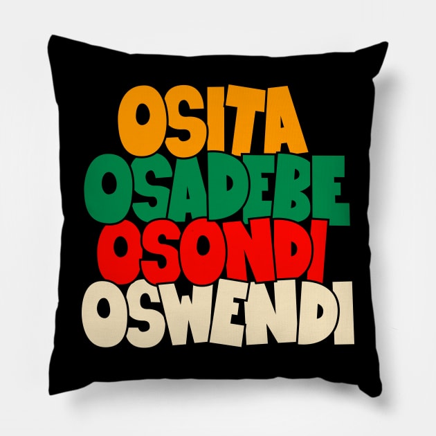 Osita Osadebe: Celebrating the Iconic Osondi Oswendi - Igbpo Highlife Nigeria Pillow by Boogosh