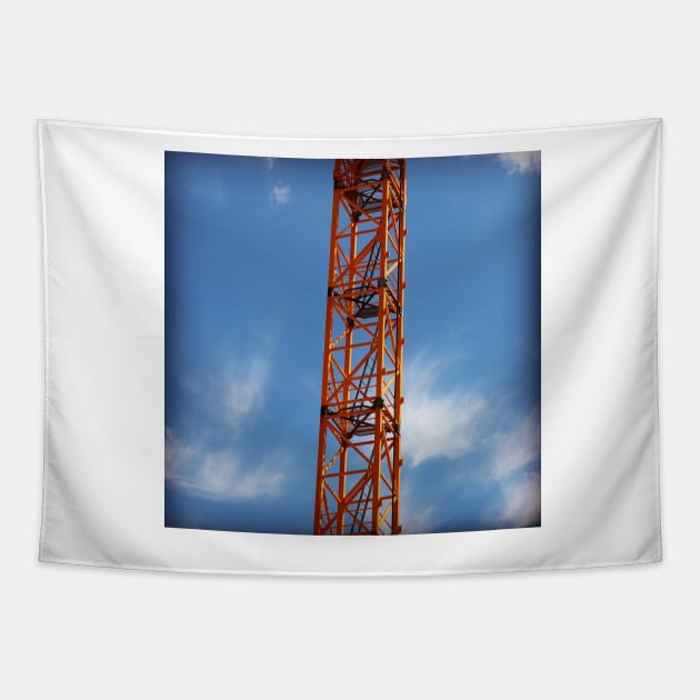 Crane and sky Tapestry by Jonesyinc