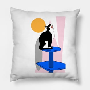 Cute Tuxedo Cat I don't like pink  Copyright TeAnne Pillow