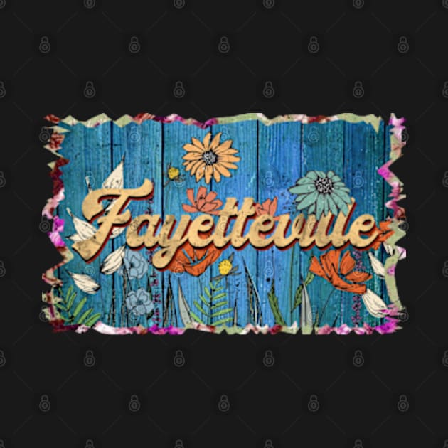 Retro Fayetteville Name Flowers Limited Edition Proud Classic Styles by Friday The 13th