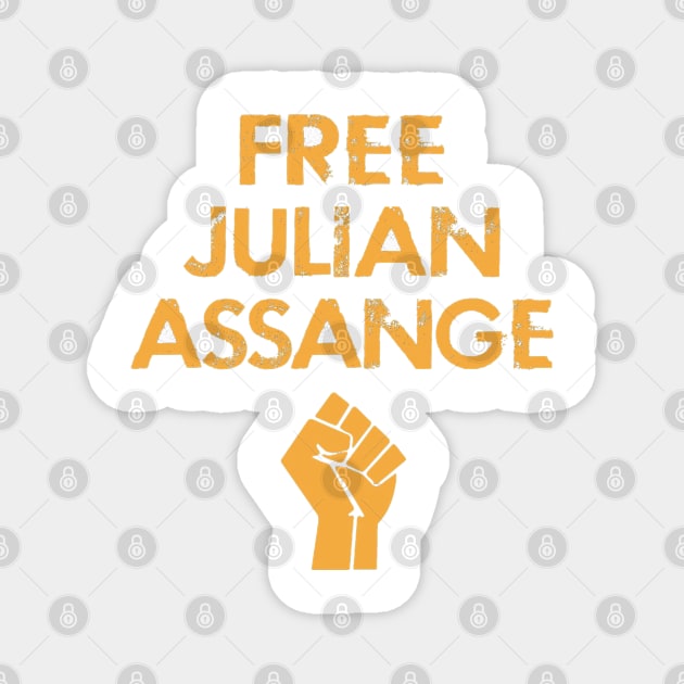 Free Julian Assange Magnet by LogoBunch