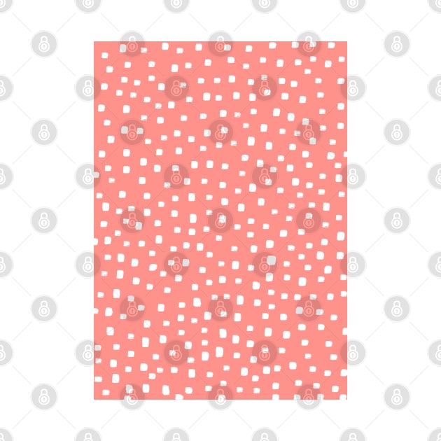 Coral and White Spotty by OneThreeSix