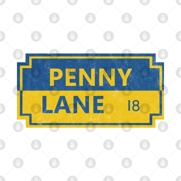 Vintage Effect Penny Lane by Giddy Grafix