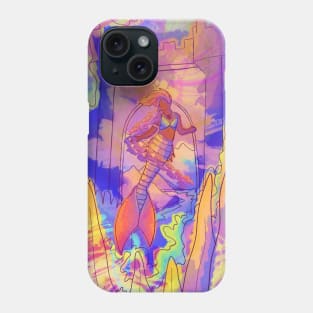 Mermaid and the castle Phone Case