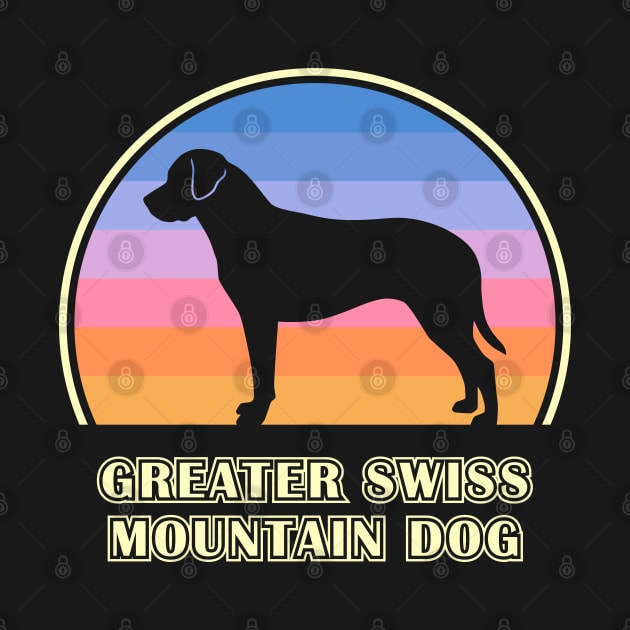 Greater Swiss Mountain Dog Vintage Sunset Dog by millersye