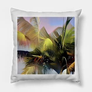 Palm Tree Abstract Pillow