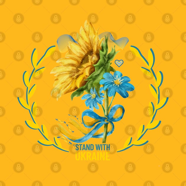 Ukrainians flowers "Stand with Ukraine" by tashashimaa